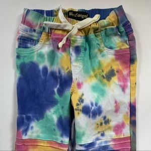 Like an Angel girls’ tie-dye stretch jeans with zipper and scrunch details